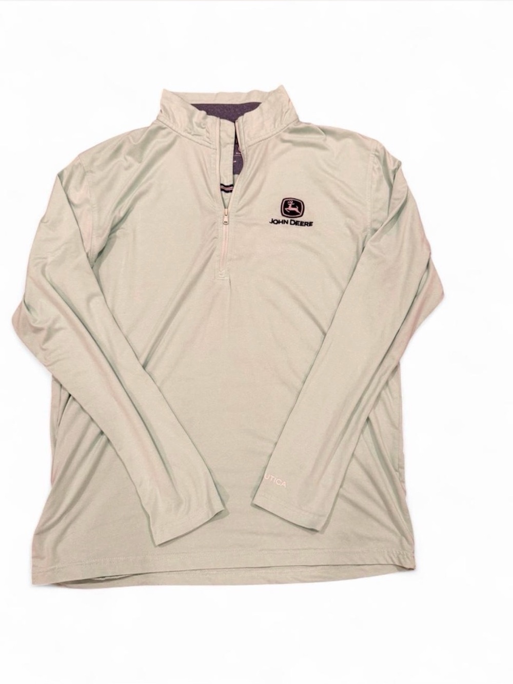 John Deere Mint Green Pullover with Embroidered Logo